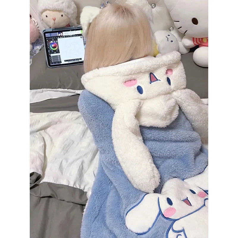 Winter Cinnamoroll Long Robe Nightgown