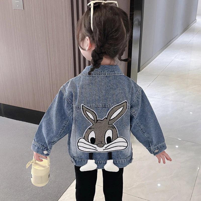 Kid's Cartoon Rabbit Pattern Lapel Fashion Coats - Venus Trendy Fashion Online