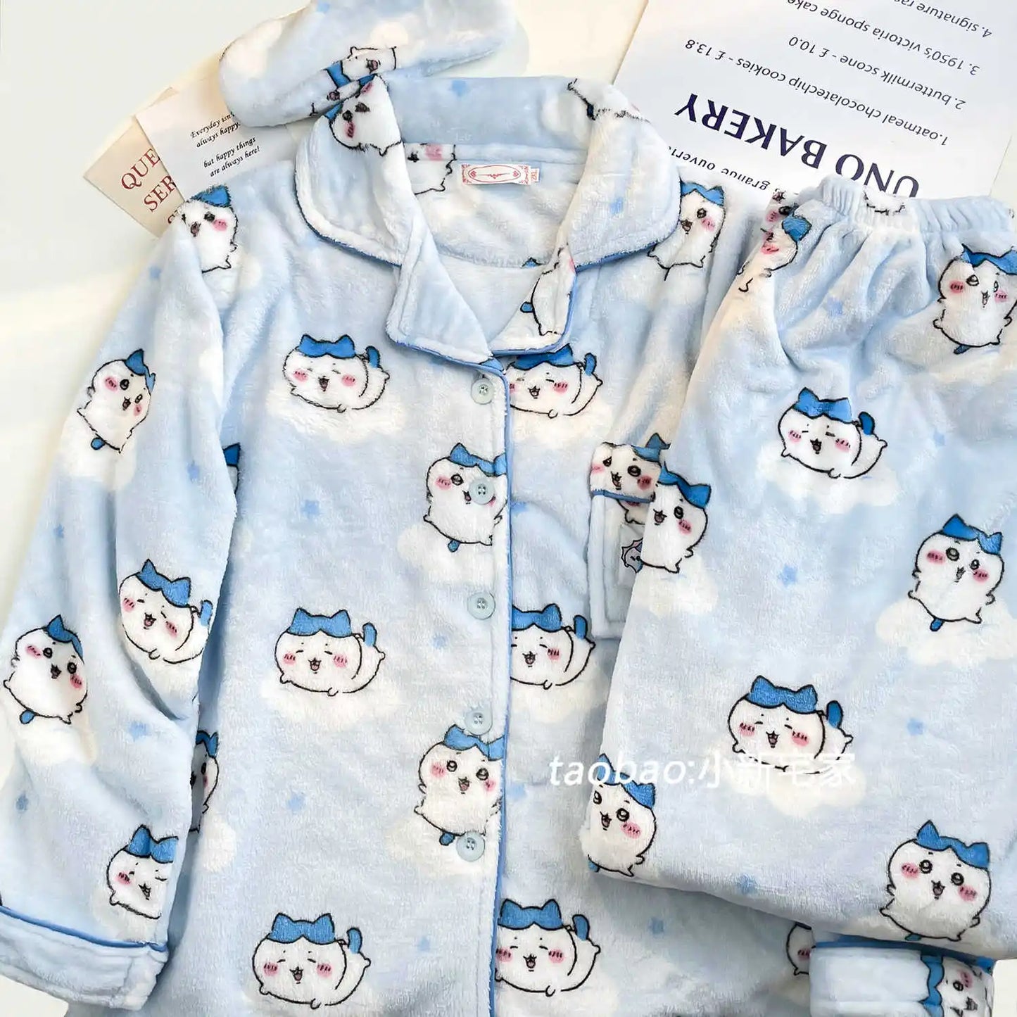 Cute Chiikawa Hachiware Pajamas Set