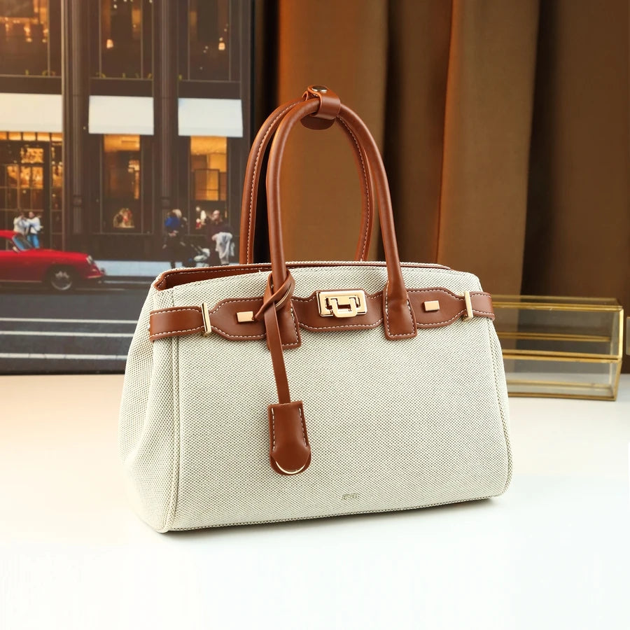Foreign-style high-end soft leather platinum bag