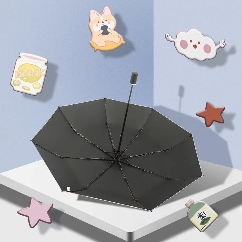Three-folding Umbrella Cartoon Kitten Printing - Venus Trendy Fashion Online