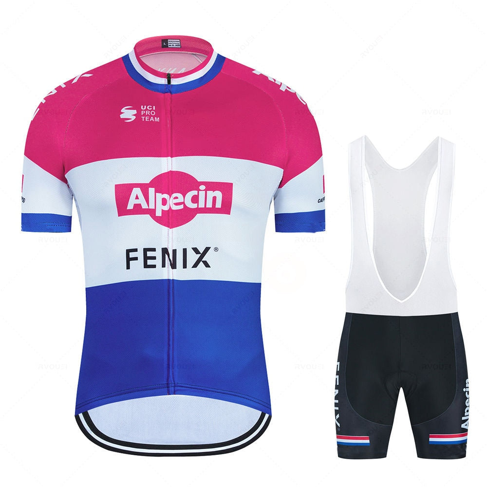 2023 Alpecin Fenix Cycling Jersey Set Men's Road Bike Shirts Suit