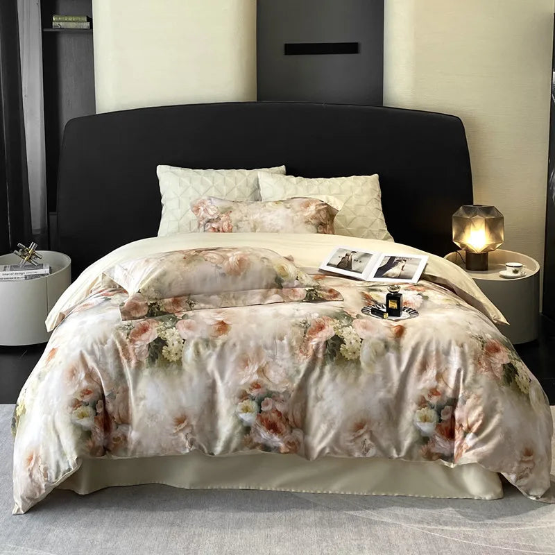 Botanical Flowers Cotton Luxury Soft Bedding Set