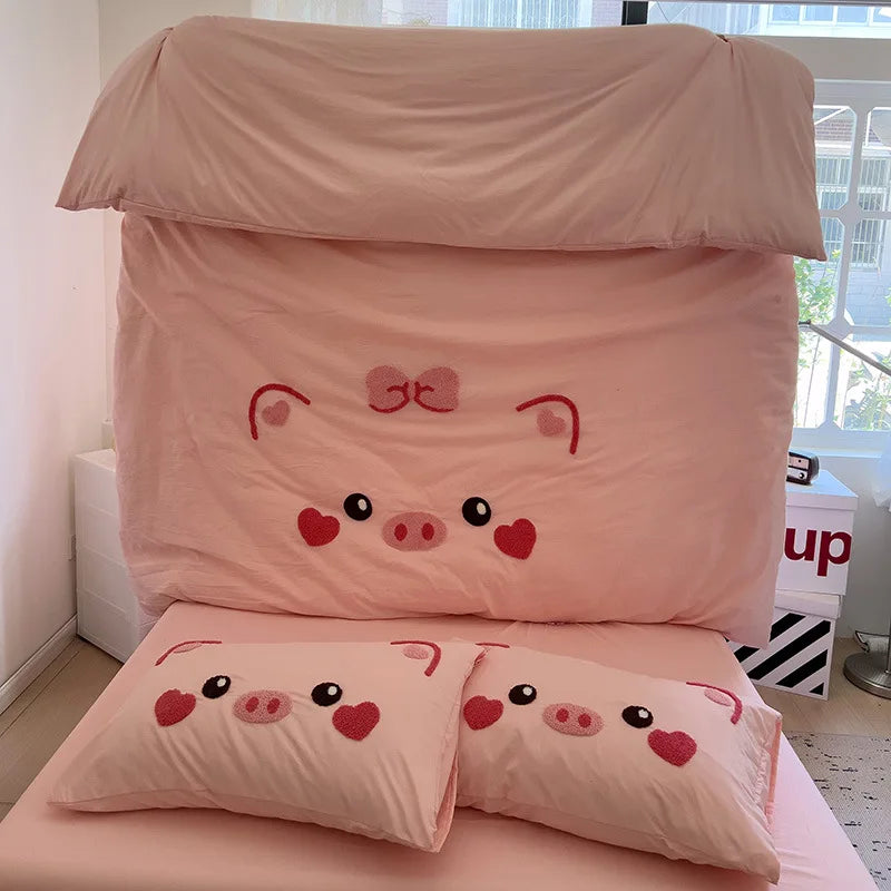 Fashionable Cute Pig Bedding Set