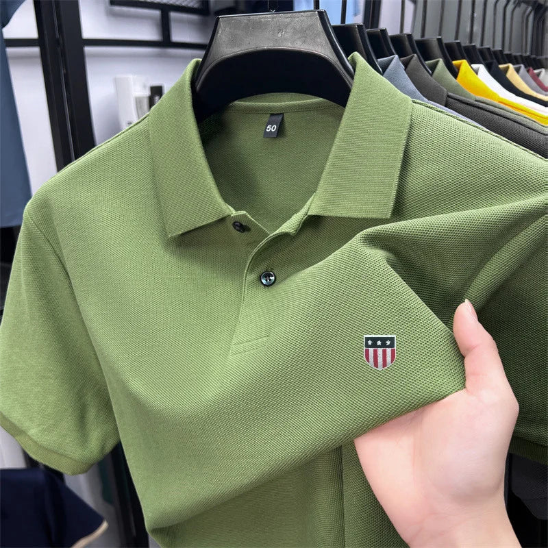 Men's summer luxury brand cotton shirt