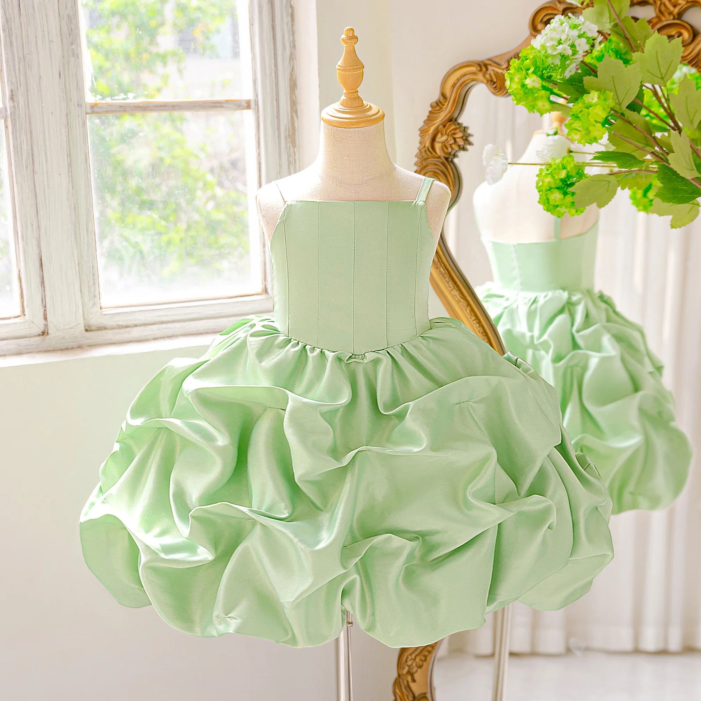 Fluffy Fold Bridesmaid Party Girls Dress