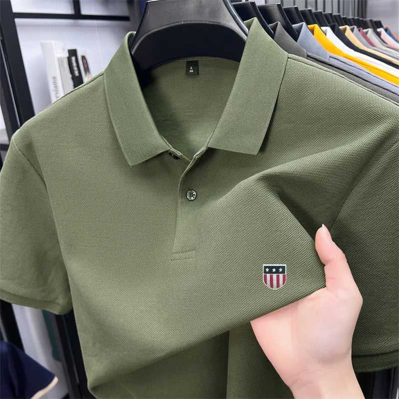 Men's summer luxury brand cotton shirt