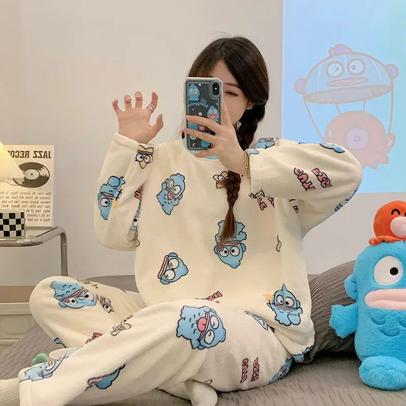 Kawaii Cartoon's Women's Winter Pajamas