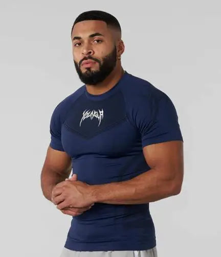 Men Quick Drying Breathable Stretch Tight Fitting T-Shirt