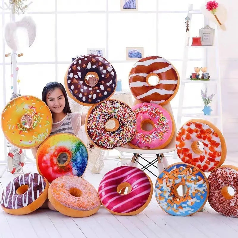 Simulation 3D Sweet Donut Pillow Cushion