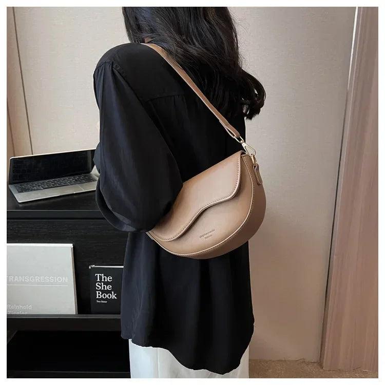 Women's Small Leather Saddle Armpit Bags - Venus Trendy Fashion Online