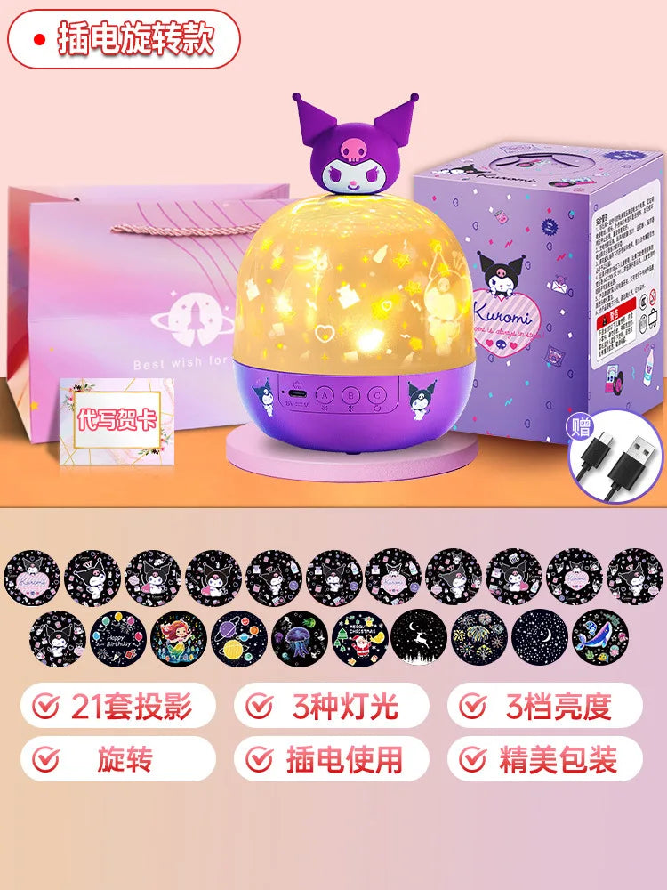 Kuromi Rotating Starry Sky Projector Atmosphere Light for Gift