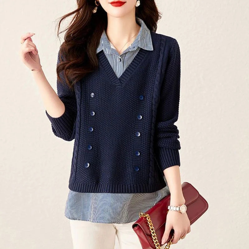 New Korean Loose Long Sleeve Sweater Shirt