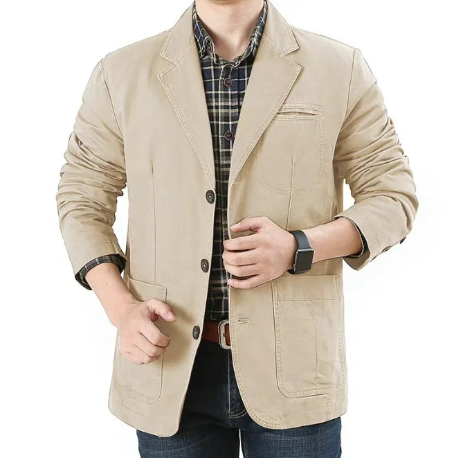 Men's Washable Fabric Single Breasted Jackets