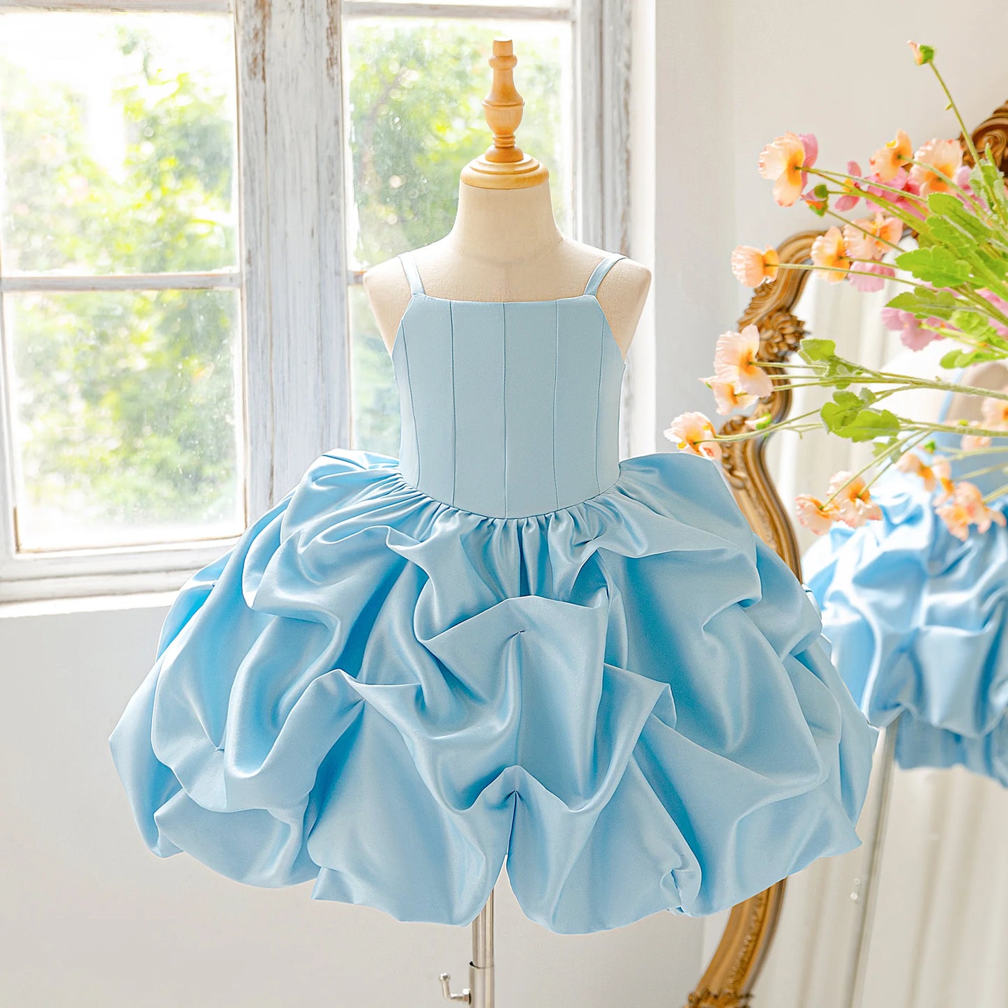 Fluffy Fold Bridesmaid Party Girls Dress