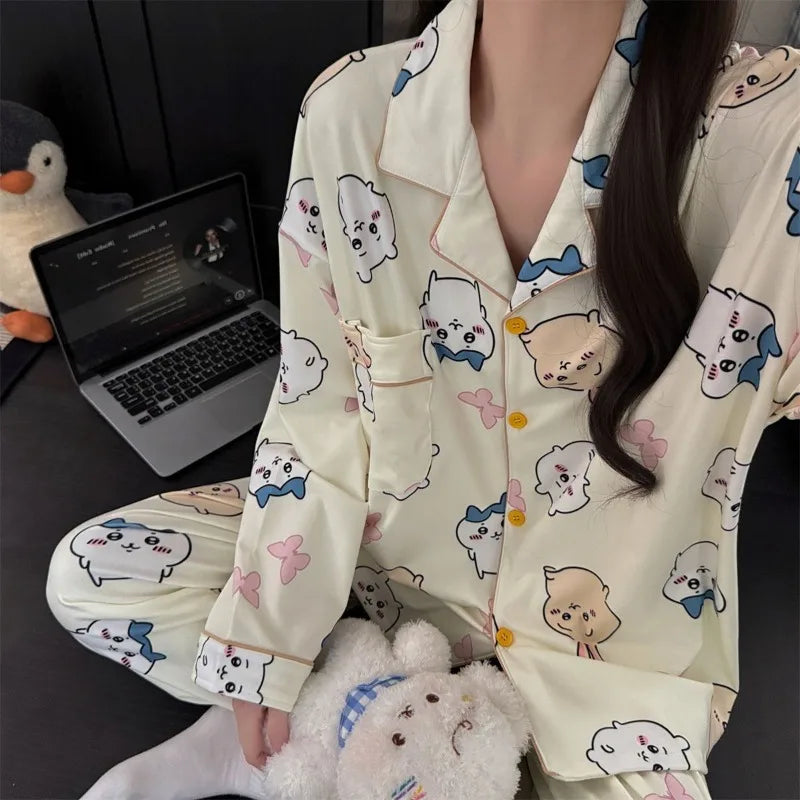 Anime Chiikawa Hachiware Delong Pajamas