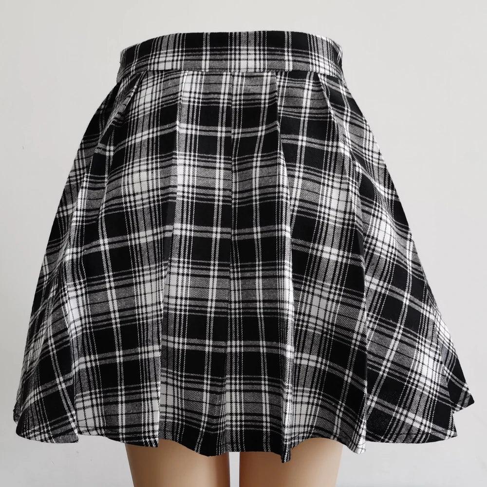 Womens Harajuku Punk Irregular Mini Pleated Skater Skirt - Venus Trendy Fashion Online