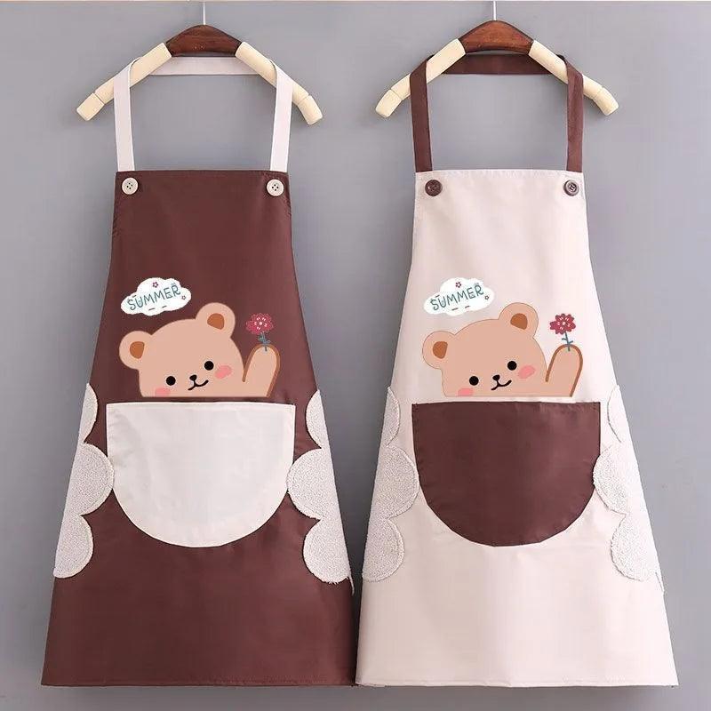 Waterproof Cartoon Printed Women Aprons Cleaning Accessory - Venus Trendy Fashion Online