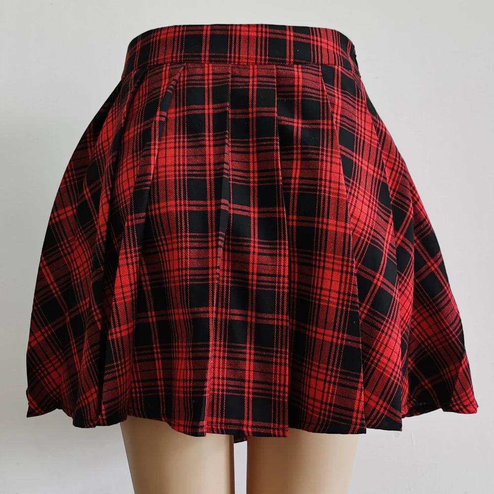 Womens Harajuku Punk Irregular Mini Pleated Skater Skirt - Venus Trendy Fashion Online