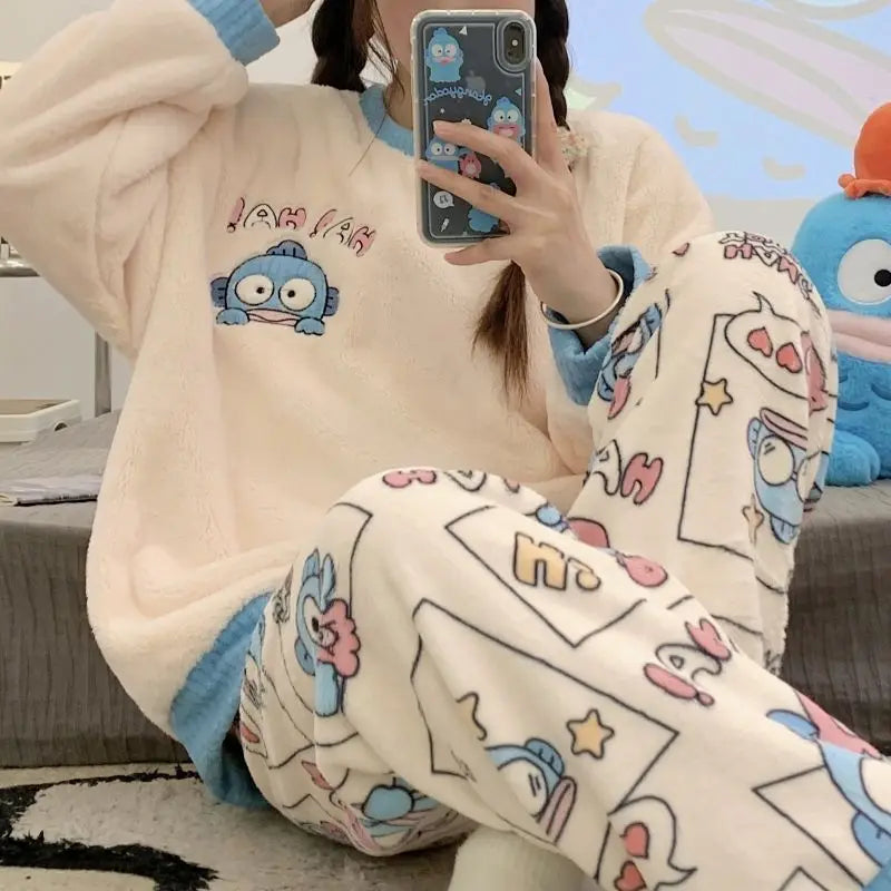 Kawaii Cartoon's Women's Winter Pajamas