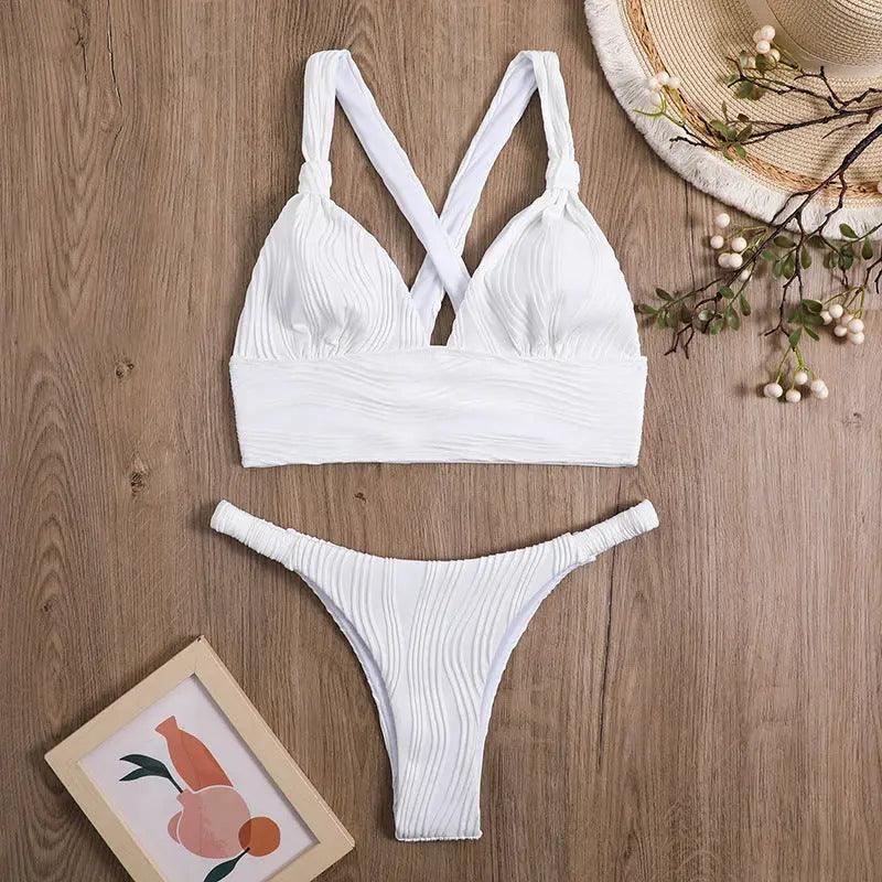 Sexy Cross Wrapped Split Swimsuit - Venus Trendy Fashion Online