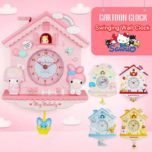 Cartoon's Wall Hanging Swing Quartz Wall Clock for Gifts