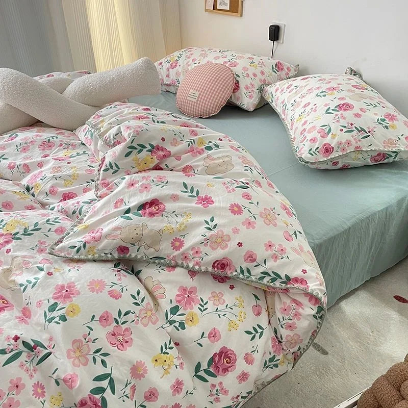 Girls Soft Washed Cotton Bedding Set - Venus Trendy Fashion Online