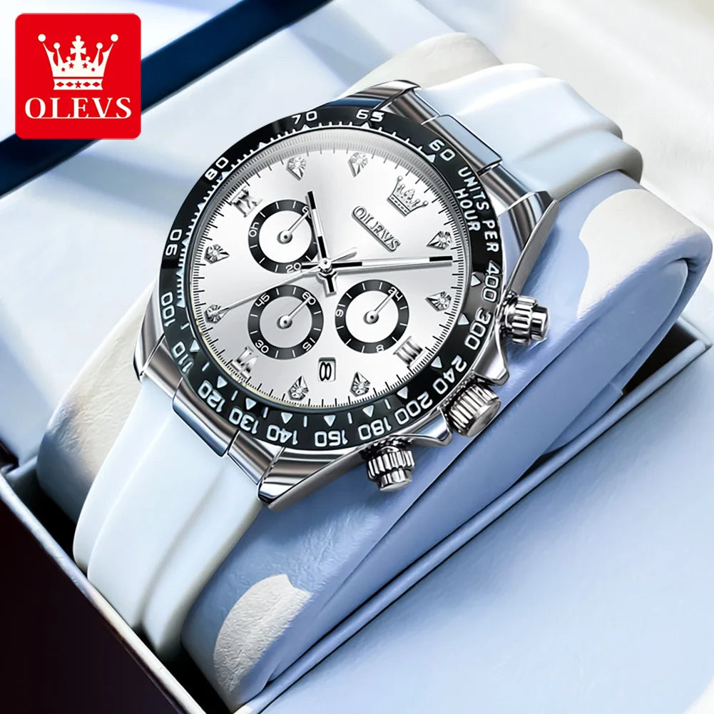 OLEVS 5618 Women Luxury Silicone Strap Quartz Watch