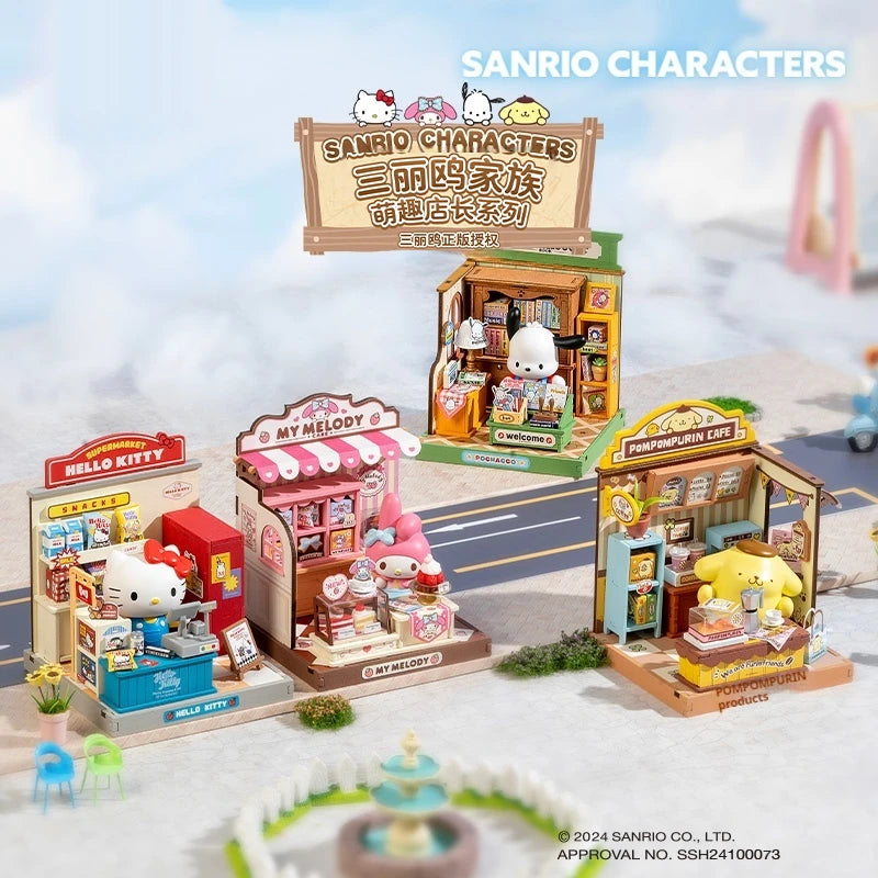 Sanrio Family Kawaii Store Assembling House Model Toys for Gift