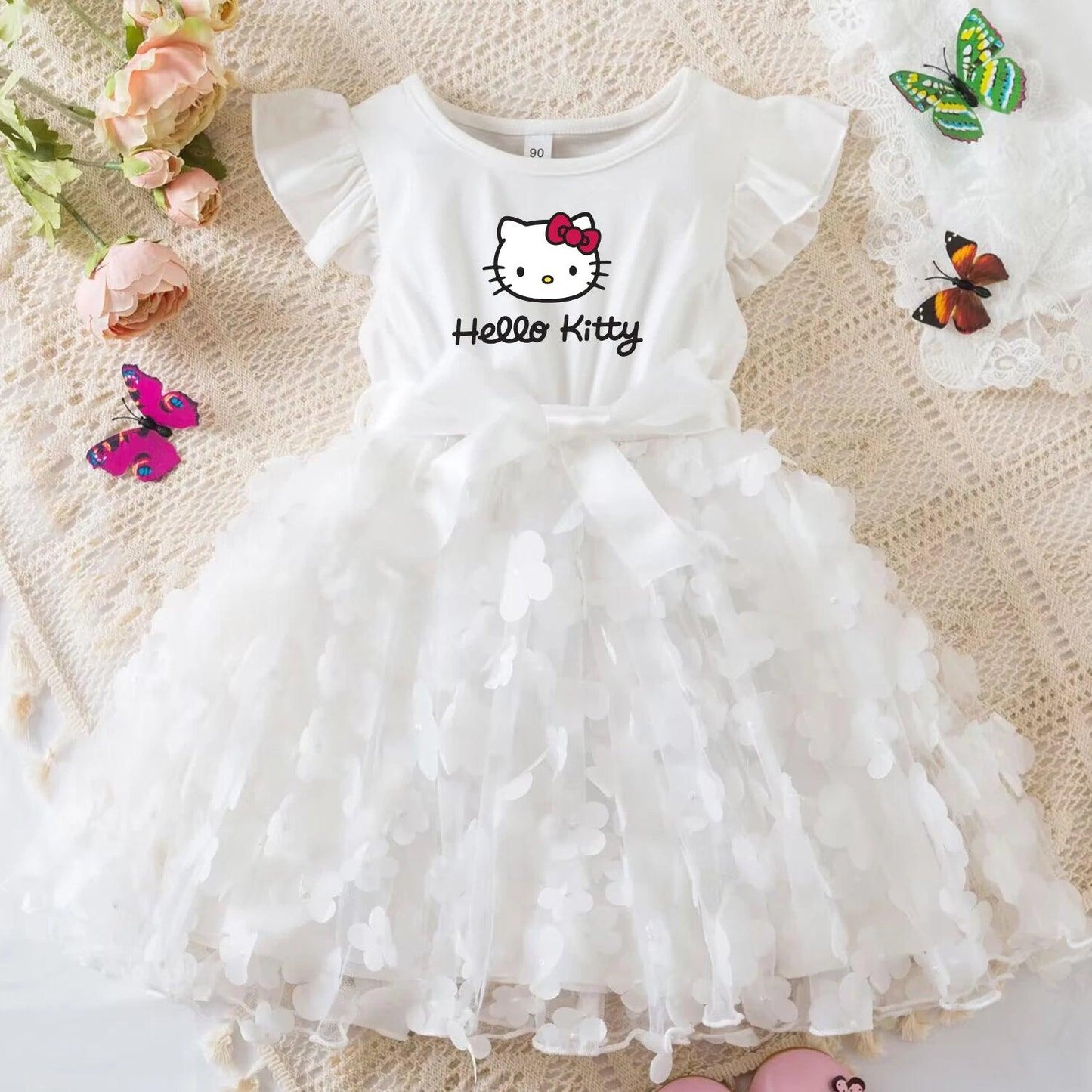 Summer 3D Butterfly Girls Princess Dress - Venus Trendy Fashion Online