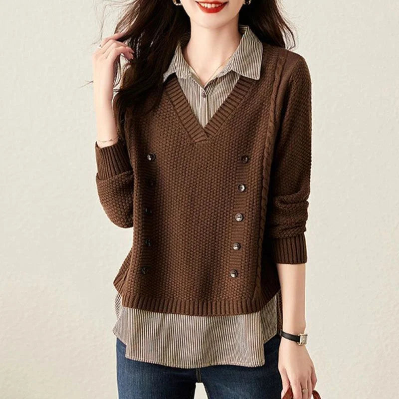 New Korean Loose Long Sleeve Sweater Shirt
