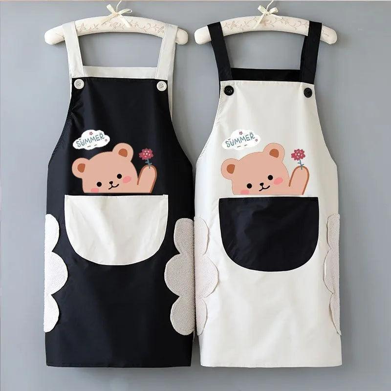 Waterproof Cartoon Printed Women Aprons Cleaning Accessory - Venus Trendy Fashion Online