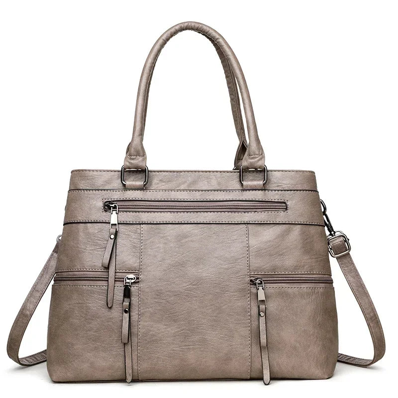 Elegant Women High Quality Leather Top-Handle Bags