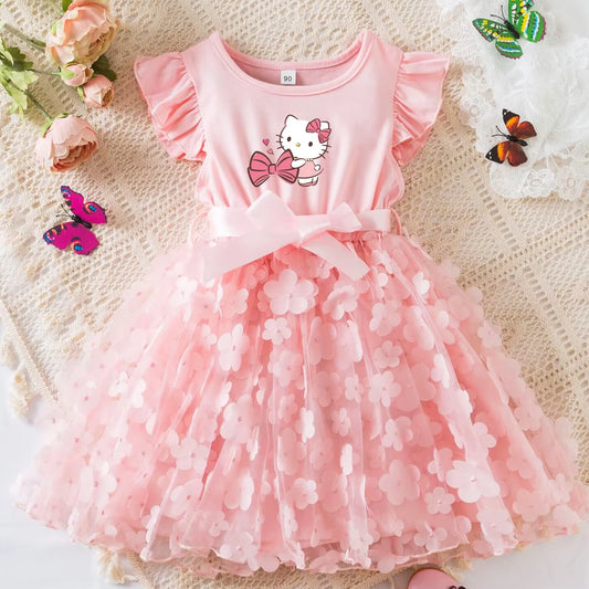 Summer 3D Butterfly Girls Princess Dress - Venus Trendy Fashion Online