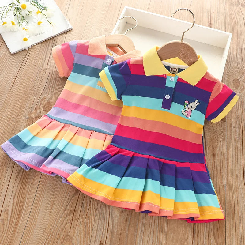 Girl's Summer fashion cute short sleeve princess dress