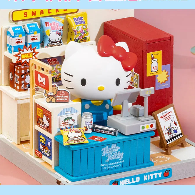 Sanrio Family Kawaii Store Assembling House Model Toys for Gift