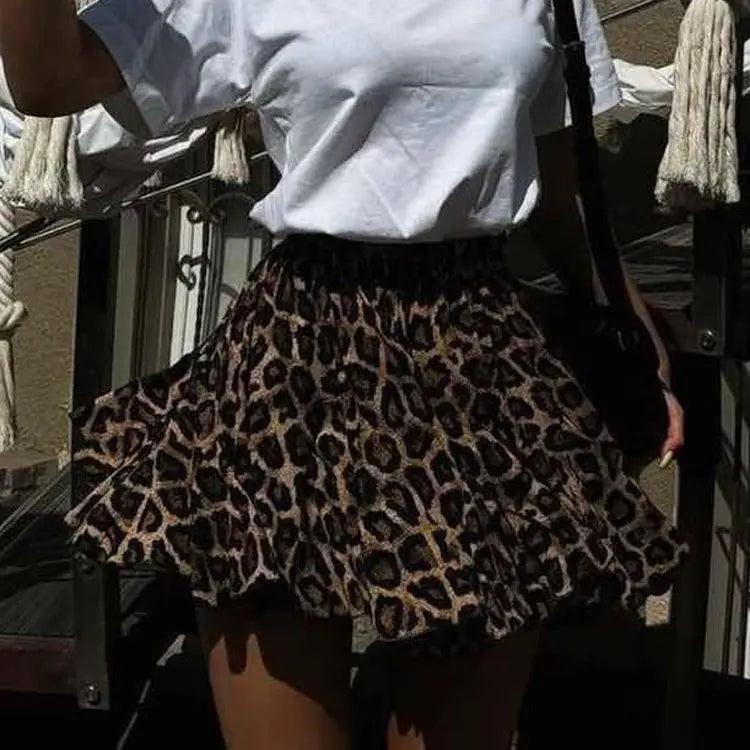 Sexy Leopard Print Elastic Band Slimming Skirt - Venus Trendy Fashion Online