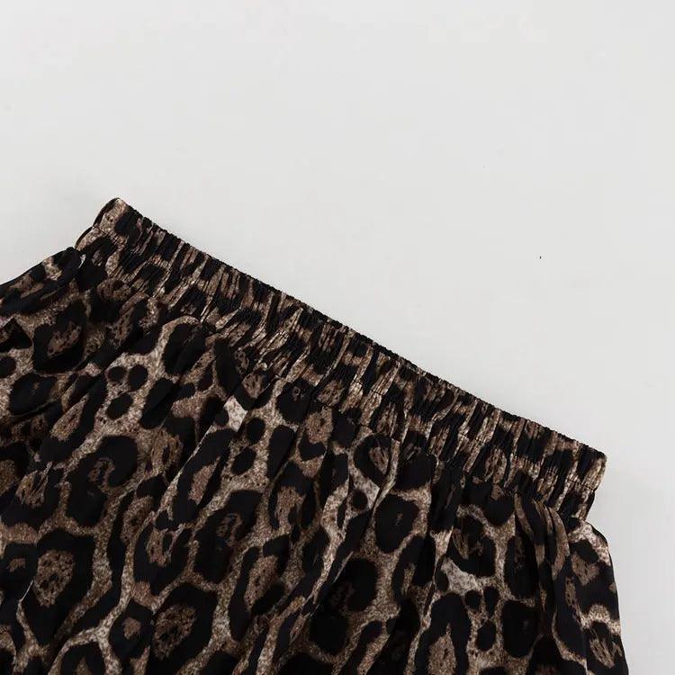 Sexy Leopard Print Elastic Band Slimming Skirt - Venus Trendy Fashion Online