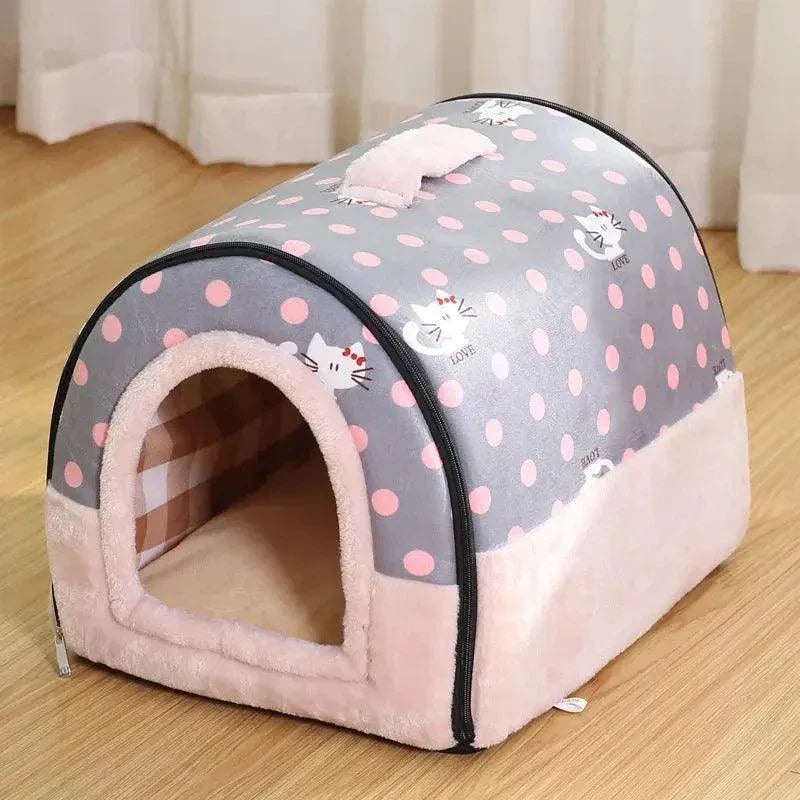 Soft Cozy Bed Warm House With Mat For Small Medium pets - Venus Trendy Fashion Online