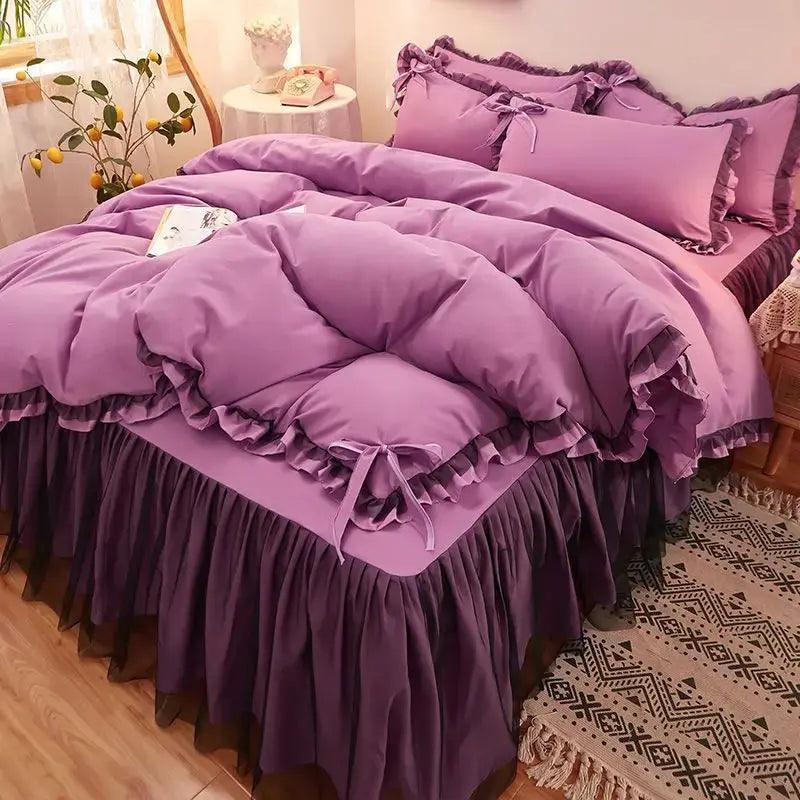 Solid Color Luxury Bedding Sets - Venus Trendy Fashion Online