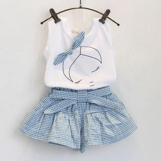 Summer Baby Girls Clothes Toddler Clothing Vest+Shorts 2PCS set Children Girls Costume 0-7Year Infant Outfits kidswear BC1152 - Venus Trendy Fashion Online