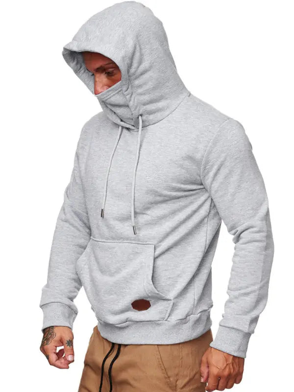 Sweatshirt Hooded Long Sleeve T-Shirt Men's Sweatshirt Mask - Venus Trendy Fashion Online