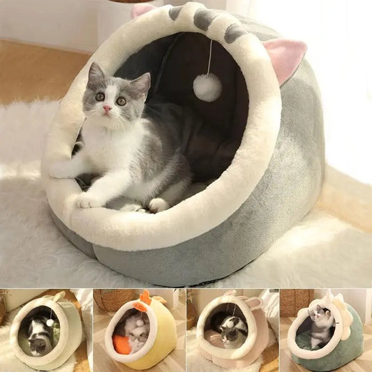 Sweet Cat Bed Warm Pet Basket Cozy Kitten Lounger Cushion Cat House - Venus Trendy Fashion Online