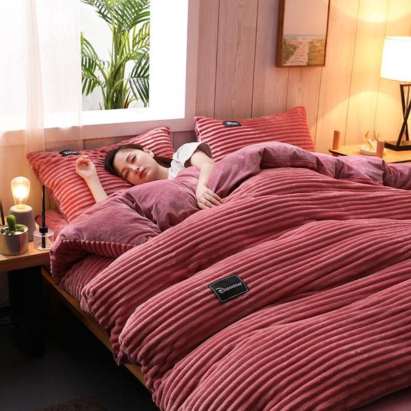 Thicken Corduroy Velvet Bedding Set Venus Trendy Fashion Online