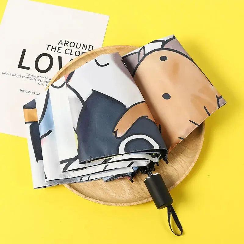 Three-folding Umbrella Cartoon Kitten Printing - Venus Trendy Fashion Online