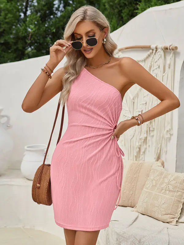 Waist cutout sleeveless short dress - Venus Trendy Fashion Online