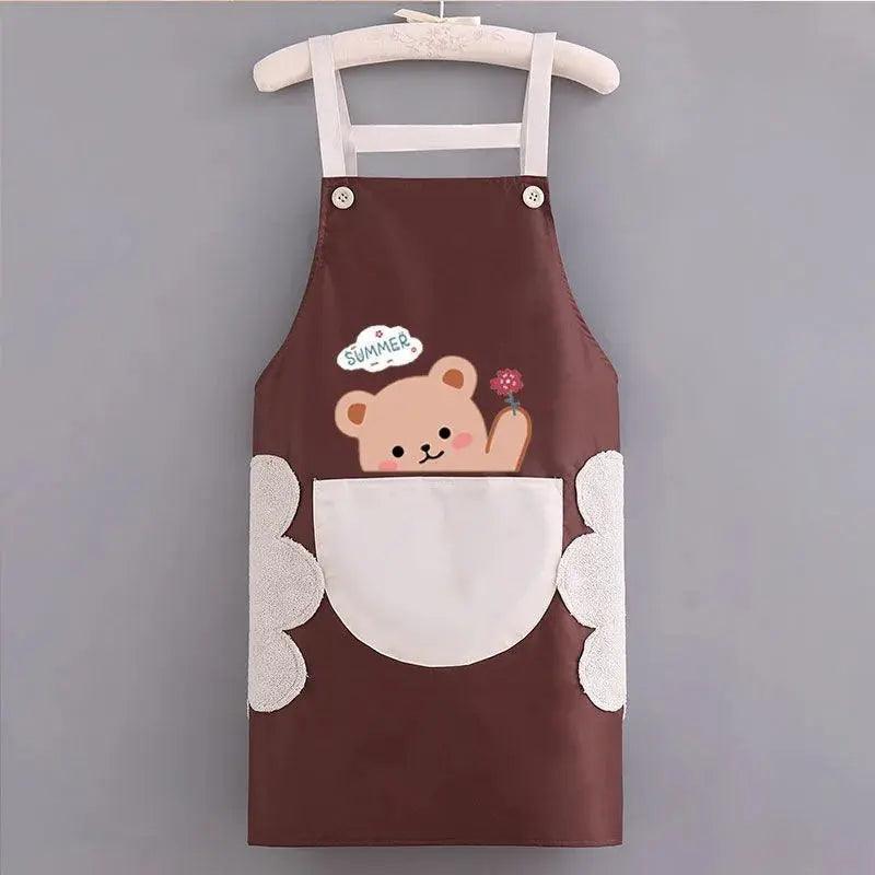 Waterproof Cartoon Printed Women Aprons Cleaning Accessory - Venus Trendy Fashion Online