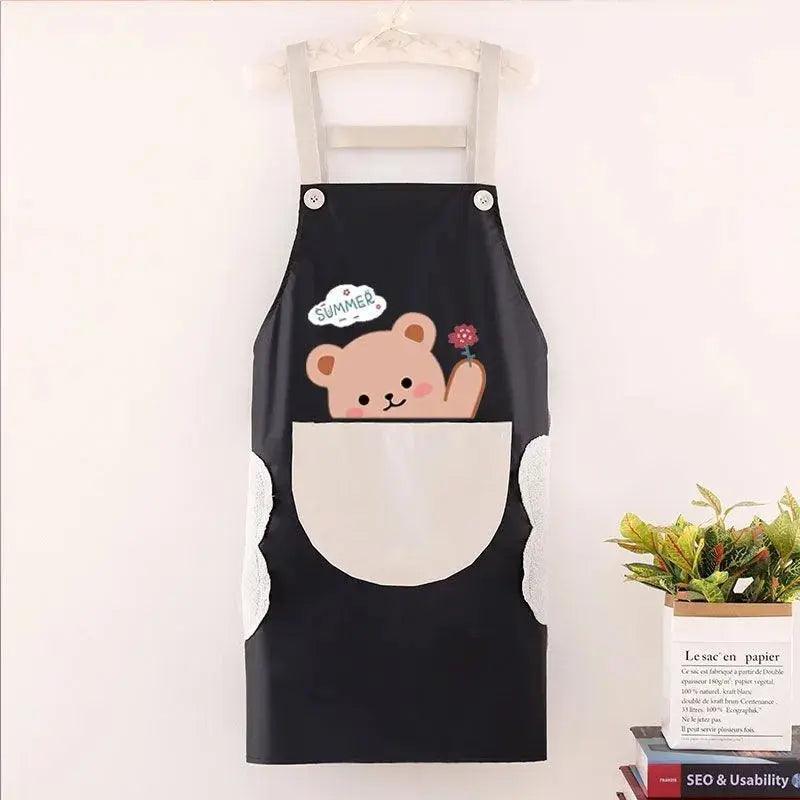 Waterproof Cartoon Printed Women Aprons Cleaning Accessory - Venus Trendy Fashion Online