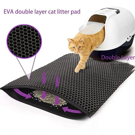 Waterproof Pet Cat Litter Mat Double Layer Washable Bed Mat Clean Pad Products - Venus Trendy Fashion Online