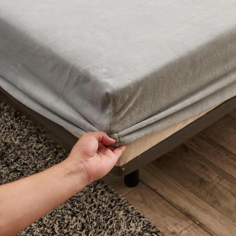 Winter Plush Elastic Fitted Bed Sheet - Venus Trendy Fashion Online